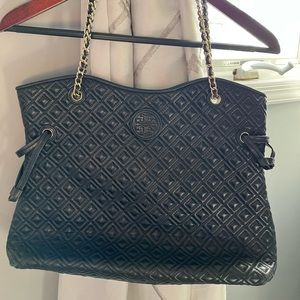 Tory Burch leather, quilted purse
